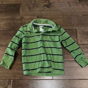 4/$20 boys, Old Navy Collared Long Sleeve Shirt​​​, green blue stripes
